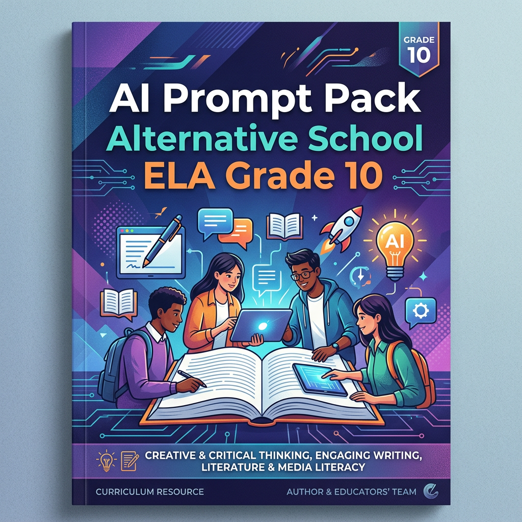 Reusable AI Prompt Pack for Alternative School ELA (Grade 10): Lessons, Differentiation, Feedback, and SEL-Ready Routines