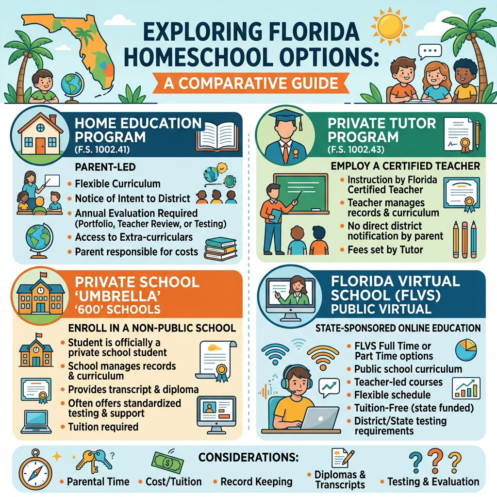 Florida Homeschool Options (K–12): Home Education, Umbrella Schools, and FLVS—Which Path Fits Your Family?